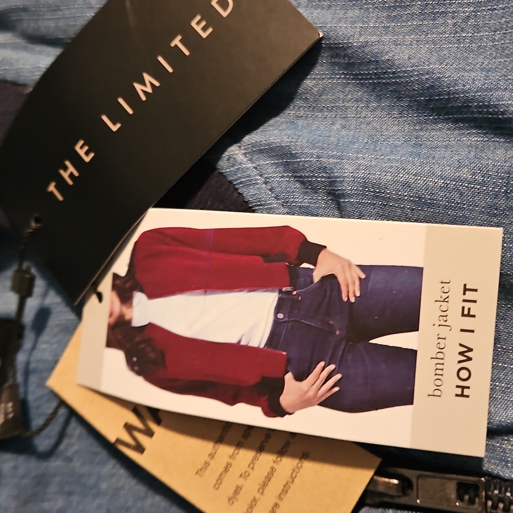 The Limited Denim Blue Bomber Jacket - Picture 4 of 5